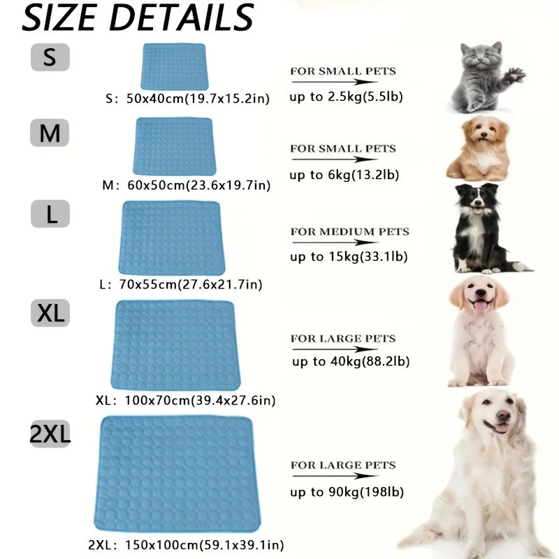 ❄️ Tapis Rafraîchissant Été – Confort Glacial pour Chiens & Chats