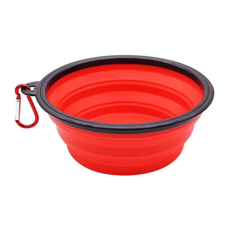 🐶Gamelle Pliable 2-en-1 pour Animaux – Distributeur de Nourriture et d’Eau avec Mousqueton