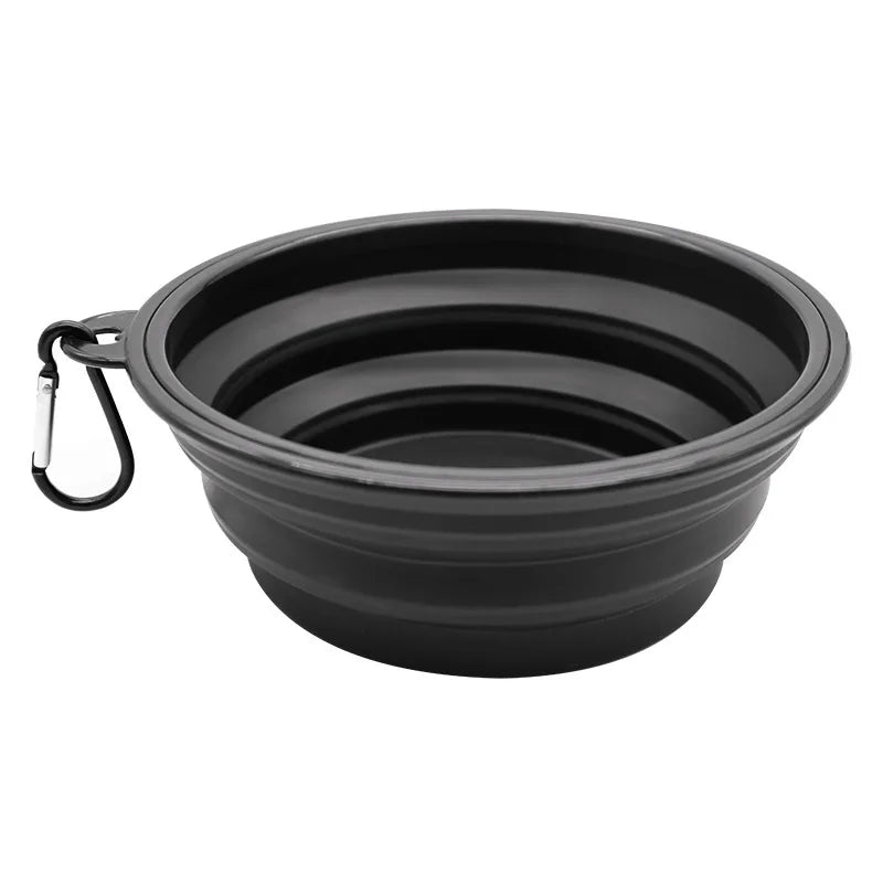 🐶Gamelle Pliable 2-en-1 pour Animaux – Distributeur de Nourriture et d’Eau avec Mousqueton