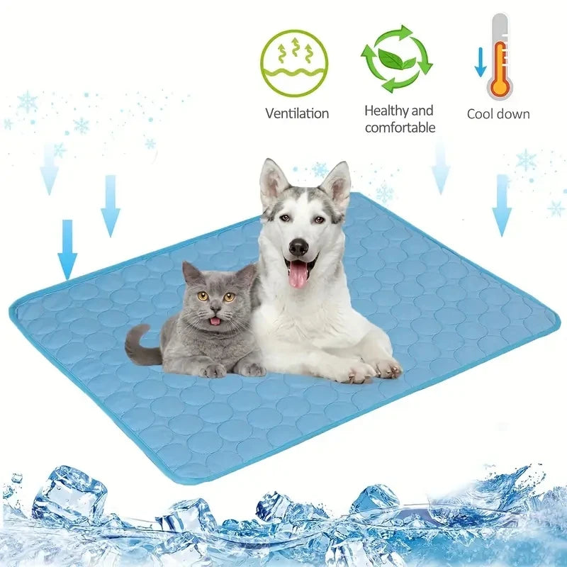 ❄️ Tapis Rafraîchissant Été – Confort Glacial pour Chiens & Chats