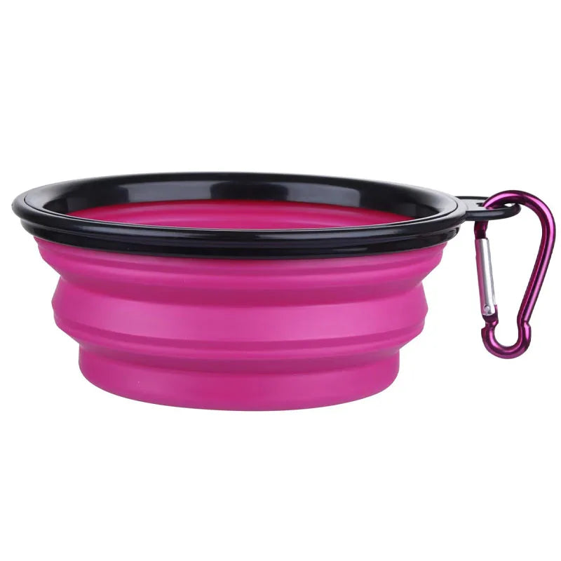 🐶Gamelle Pliable 2-en-1 pour Animaux – Distributeur de Nourriture et d’Eau avec Mousqueton
