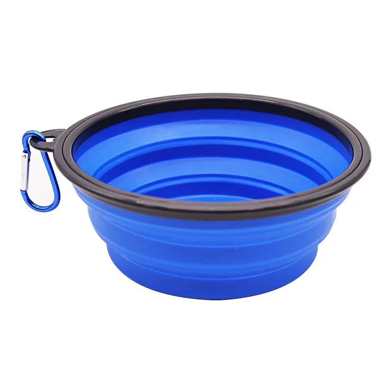 🐶Gamelle Pliable 2-en-1 pour Animaux – Distributeur de Nourriture et d’Eau avec Mousqueton