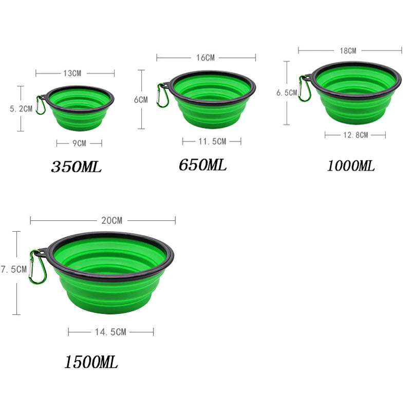 🐶Gamelle Pliable 2-en-1 pour Animaux – Distributeur de Nourriture et d’Eau avec Mousqueton