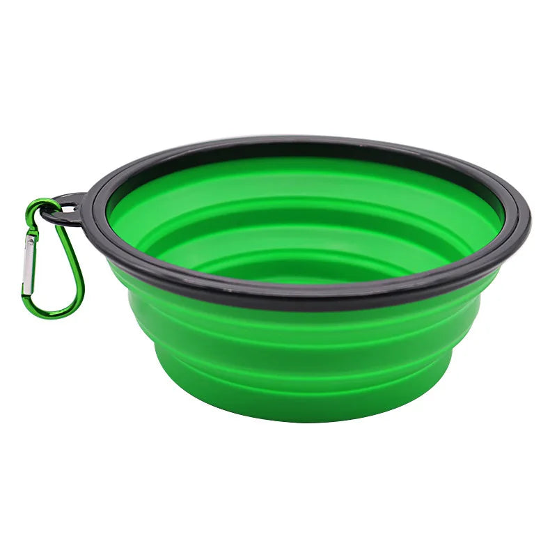 🐶Gamelle Pliable 2-en-1 pour Animaux – Distributeur de Nourriture et d’Eau avec Mousqueton